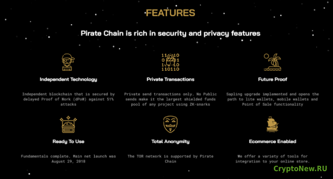 Платформа конфиденциальности и токен конфиденциальности: Pirata Chain и ARRR.
