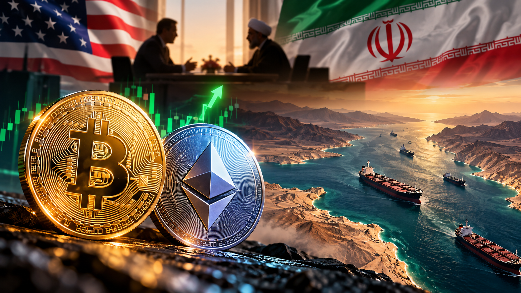 Перспективы развития Bitcoin и Ethereum на фоне возобновления переговоров между США и Ираном и надежды на открытие Ормузского пролива